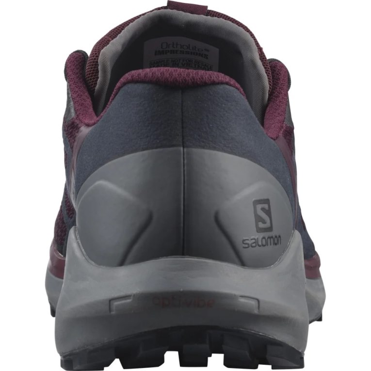 Burgundy / Dark Grey Salomon Sense Ride 4 Women's Trail Running Shoes | PH 97438B